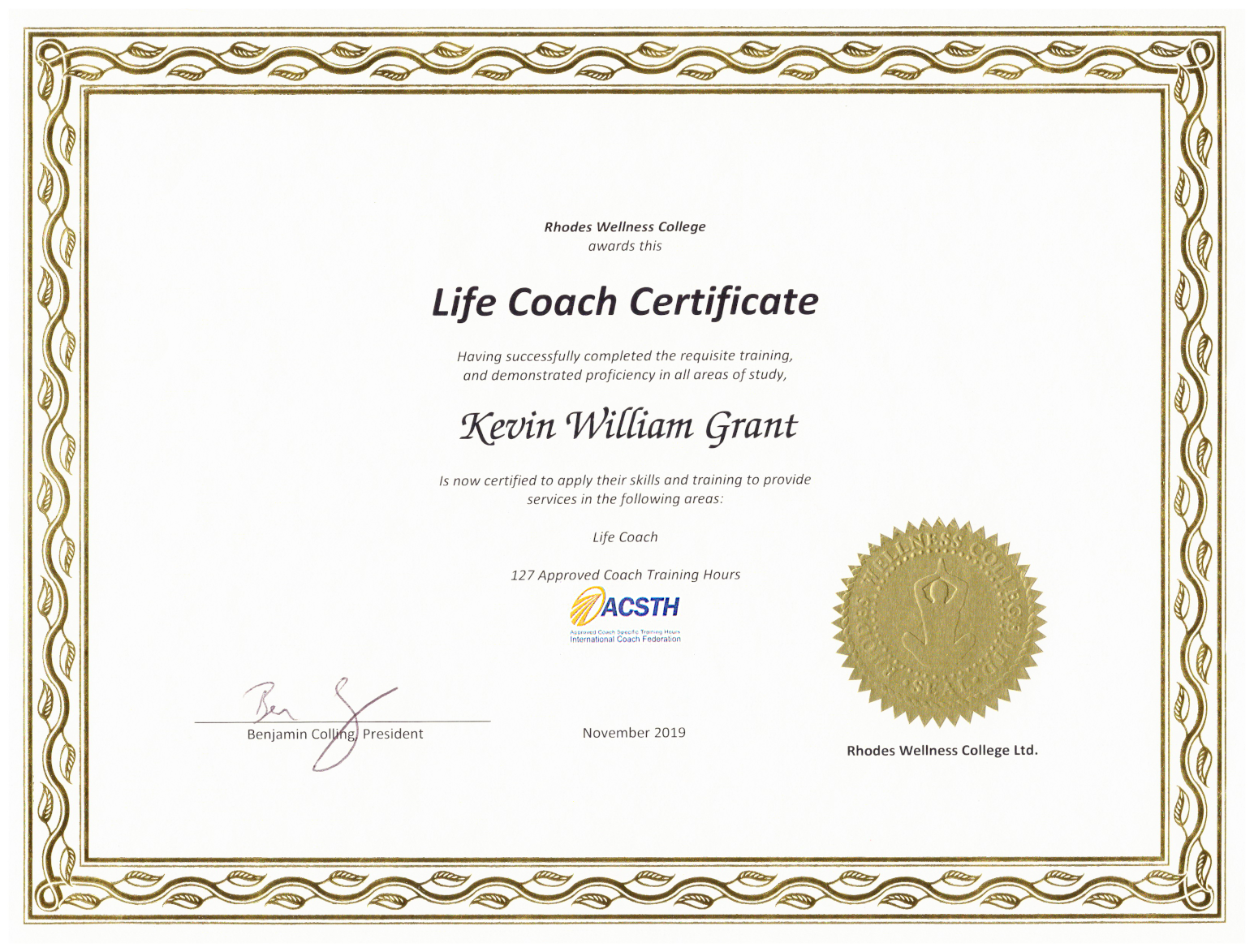 Rhodes Wellness College, Vancouver - Life Coach Certificate